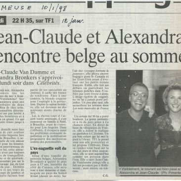 Jean-Claude et Alexandra,  rencontre belge au sommet